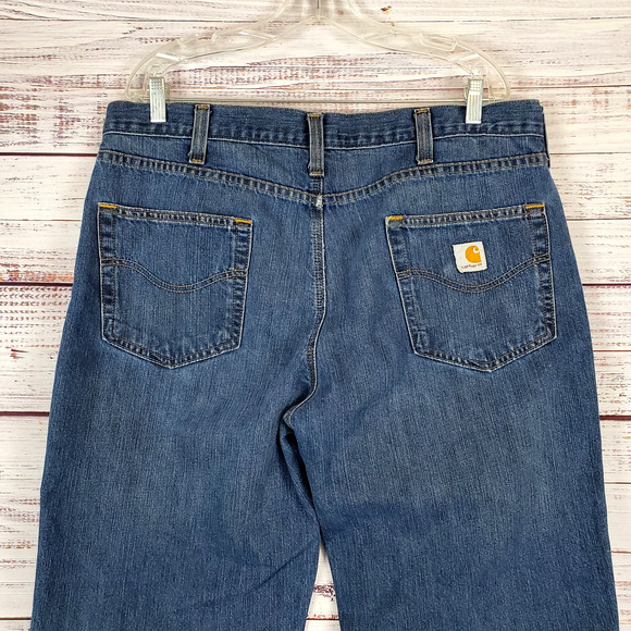Carhartt Mens Relaxed Fit Holter Jeans 38 X 31.5 Denim Western Workwear Cowboy - Picture 5 of 11